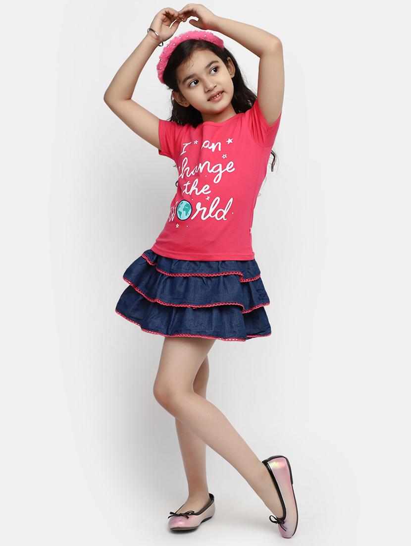 kids printed skirt top set - 20153518 - Standard Image - 1