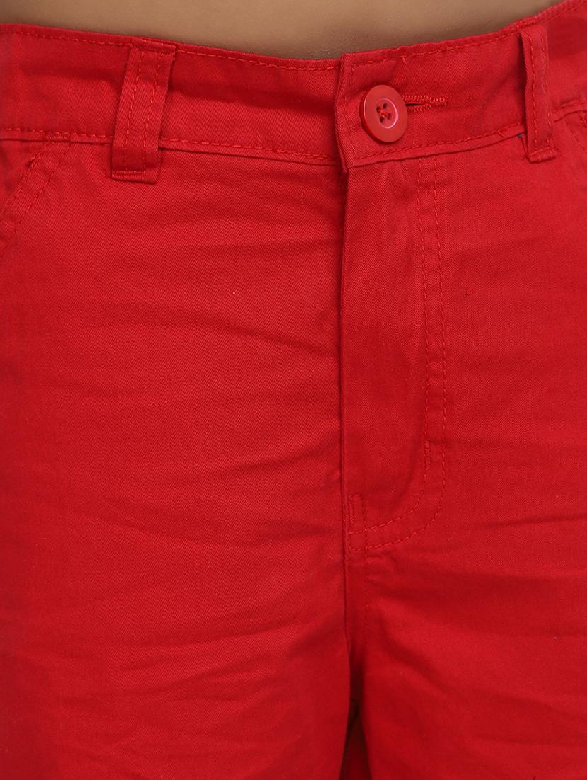 red solid shorts - 20153622 - Standard Image - 4