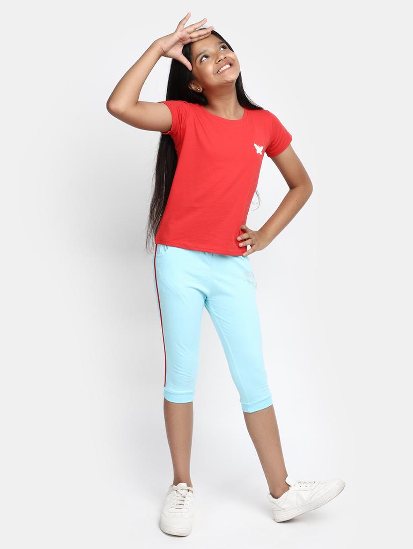 girls round neck printed regular tee - 20153687 - Standard Image - 4