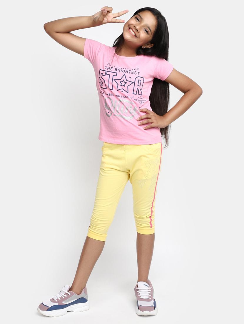 girls round neck printed regular tee - 20153720 - Standard Image - 4