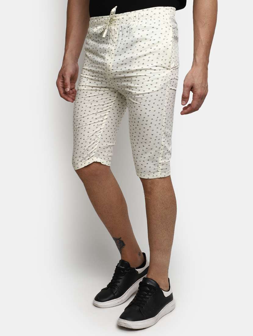 men printed mid rise three fourth - 20154300 -  Standard Image - 1