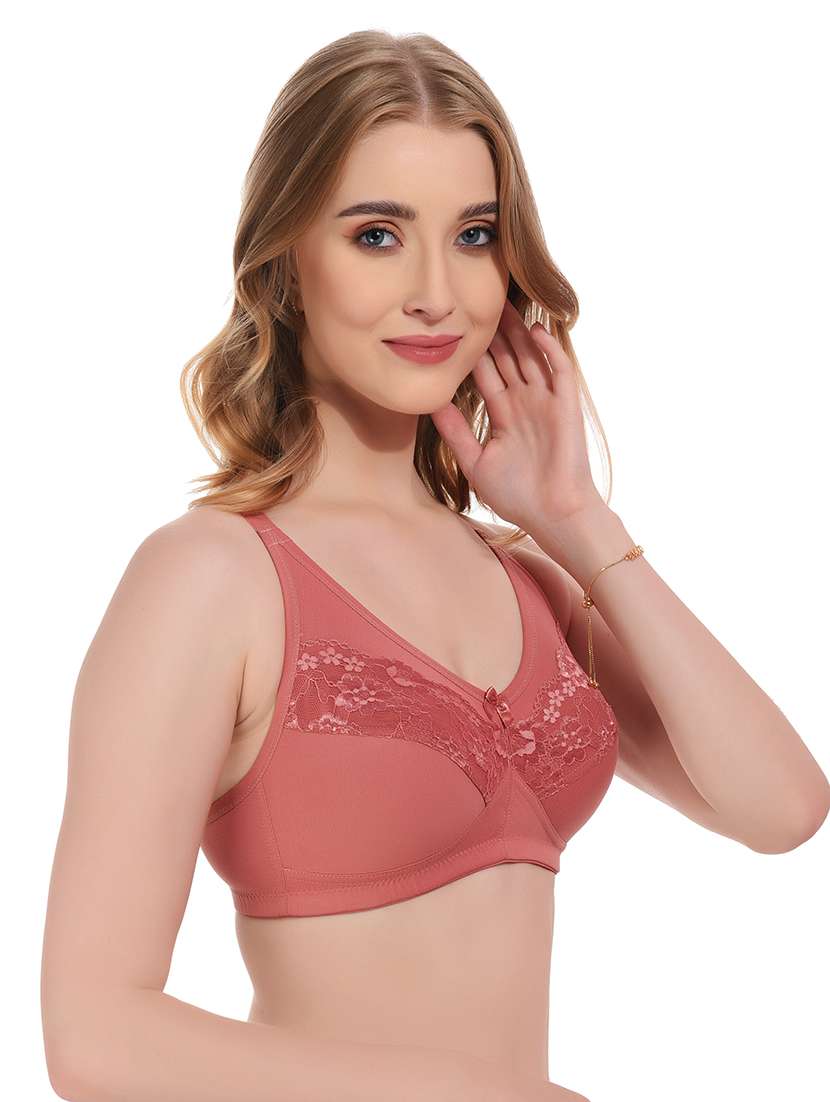coral lycra t-shirt bra - 20154371 -  Standard Image - 1