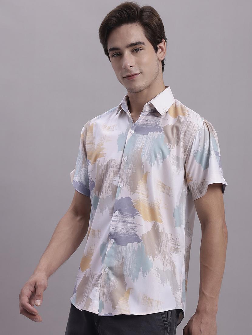 mens printed casual shirt - 20154822 - Standard Image - 1