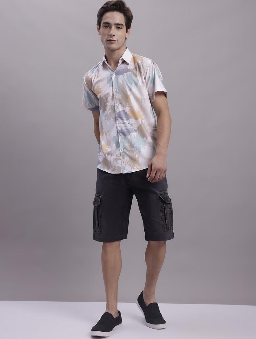 mens printed casual shirt - 20154822 - Standard Image - 4