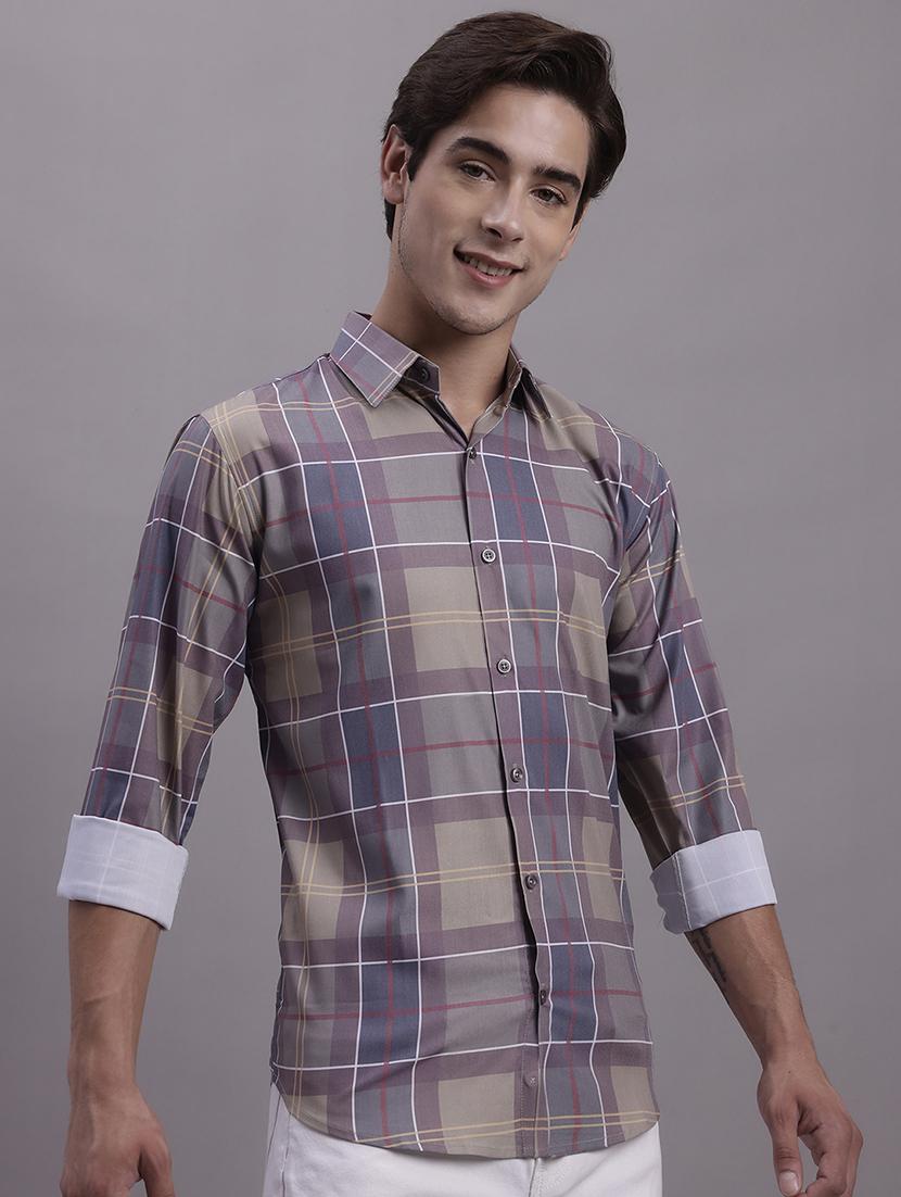mens checks casual shirt - 20154829 -  Standard Image - 1