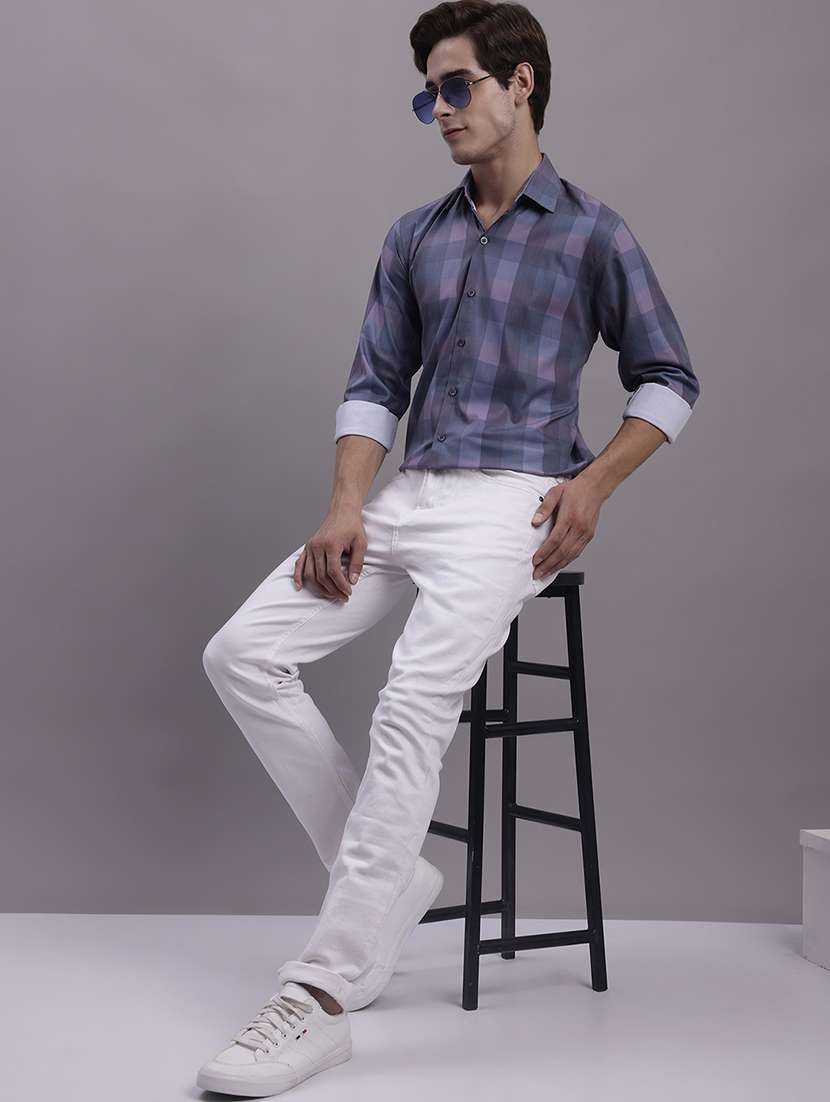 mens checks casual shirt - 20154831 -  Standard Image - 4
