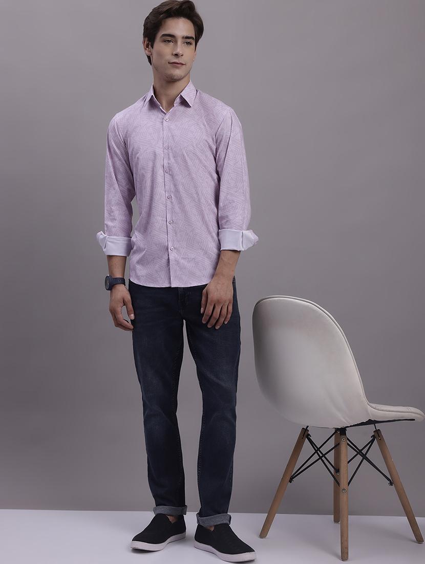 mens geometric casual shirt - 20154833 - Standard Image - 4
