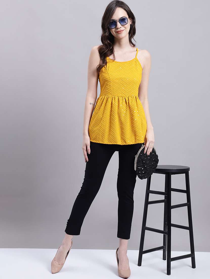 women's peplum shoulder strap top - 20154855 -  Standard Image - 4