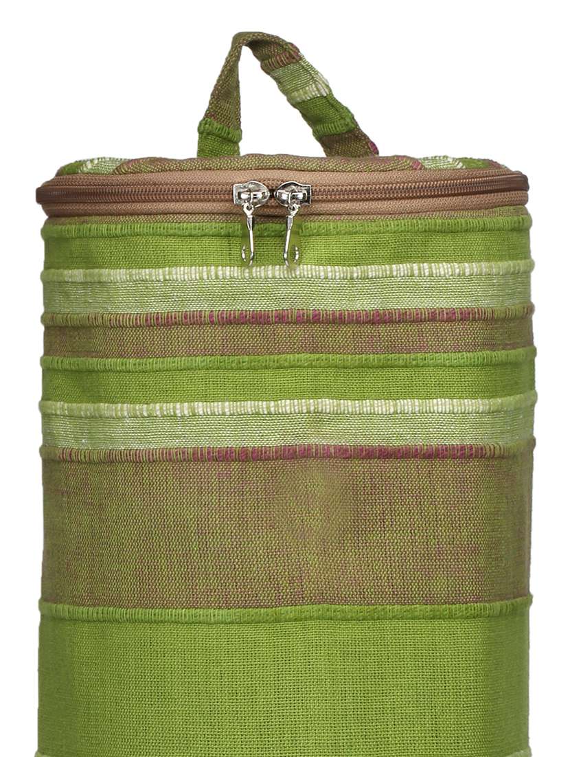 unisex green cotton dufflebag - 20154875 -  Standard Image - 4