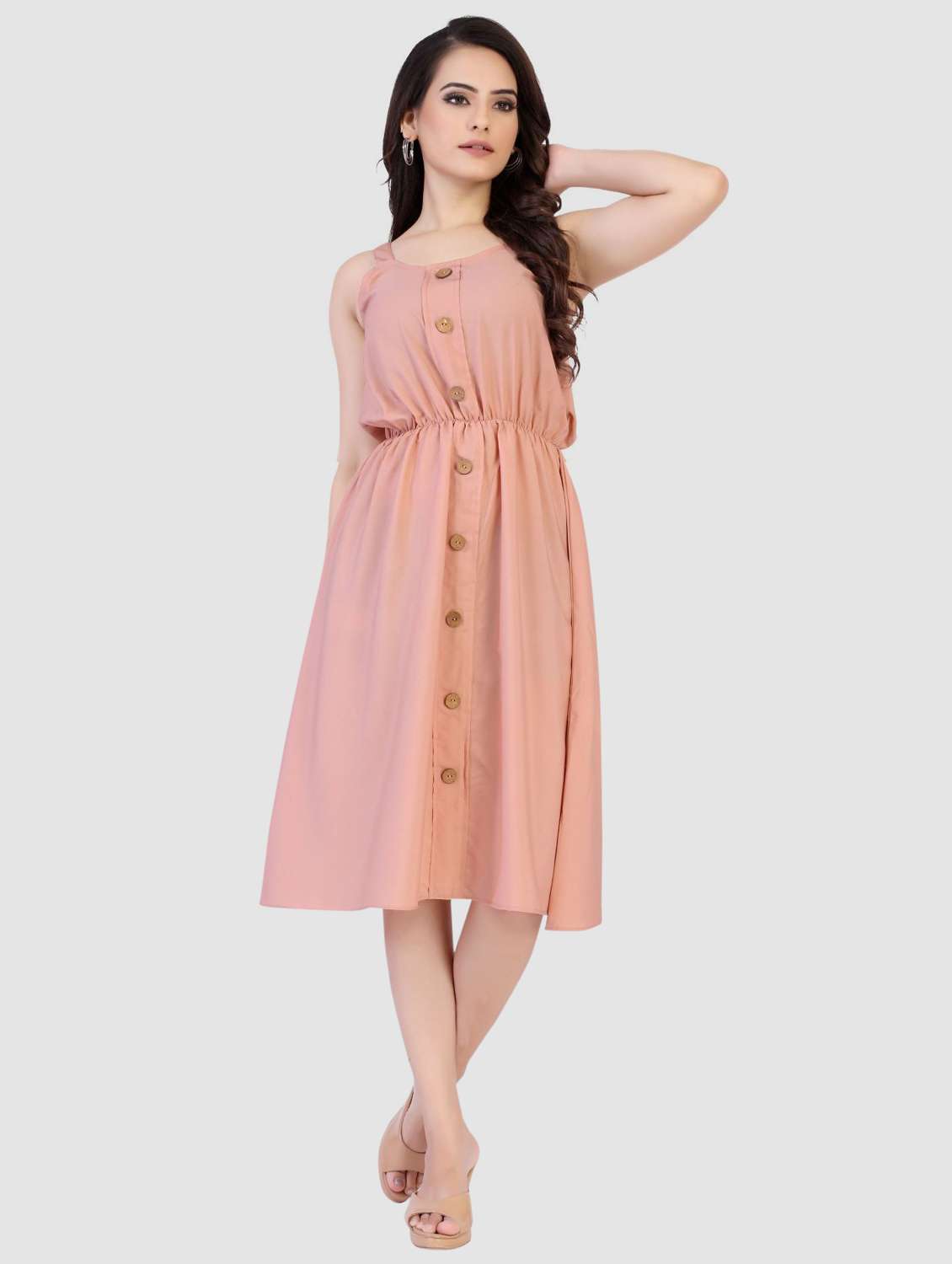women's  solid dress - 20155140 -  Standard Image - 1