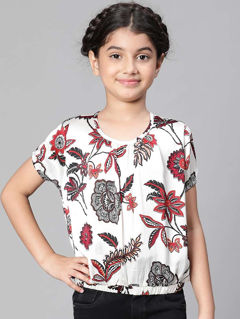 girls round neck top