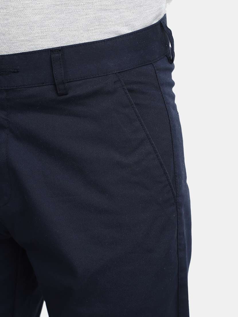 men solid cotton chinos casual trouser - 20156052 -  Standard Image - 4