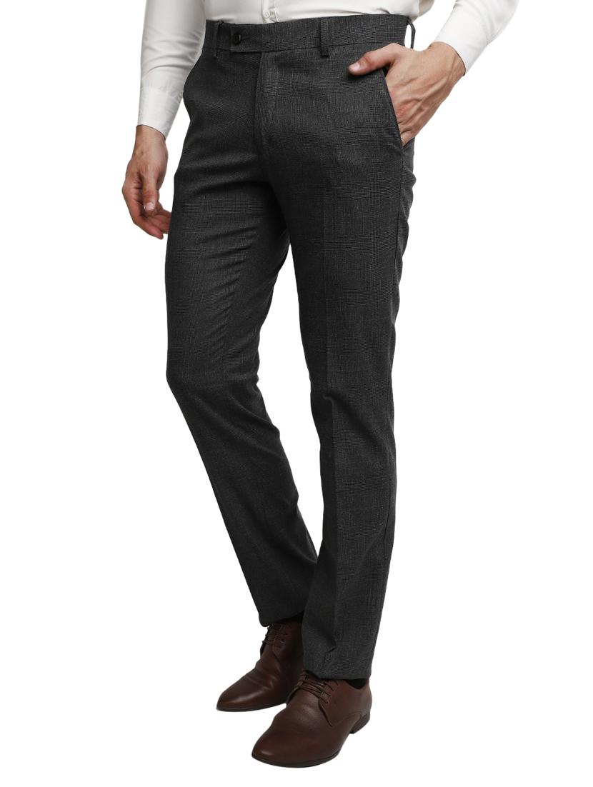 grey mid rise chinos casual trouser - 20156058 - Standard Image - 1