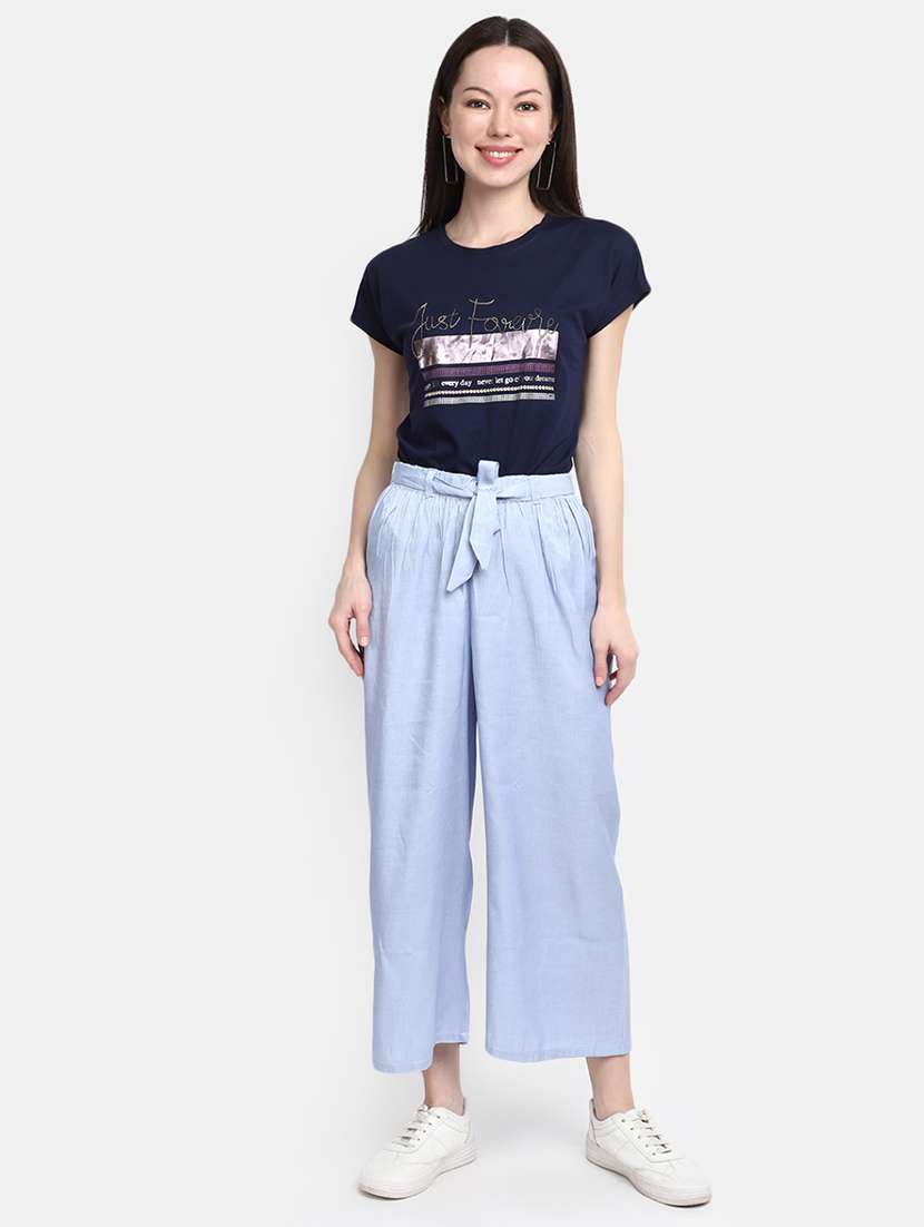 women's front print round neck t-shirt - 20156076 -  Standard Image - 4