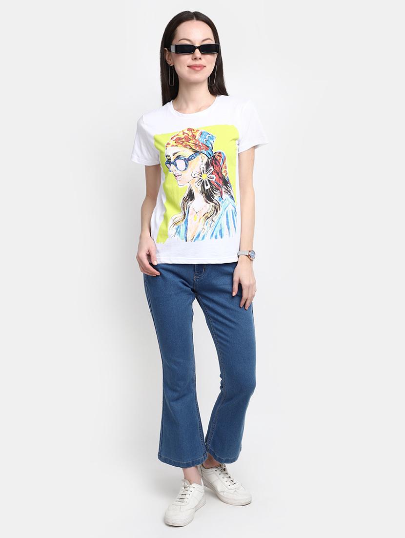 women's front print crew neck t-shirt - 20156082 - Standard Image - 4