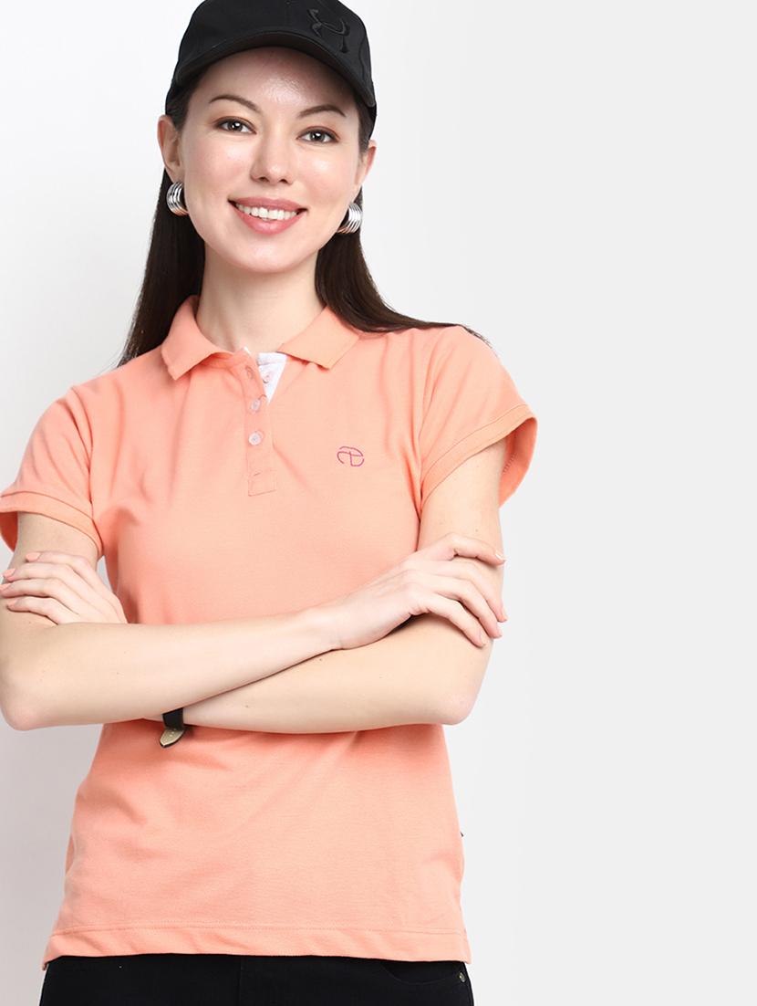 women's plain polo neck t-shirt - 20156135 -  Standard Image - 1