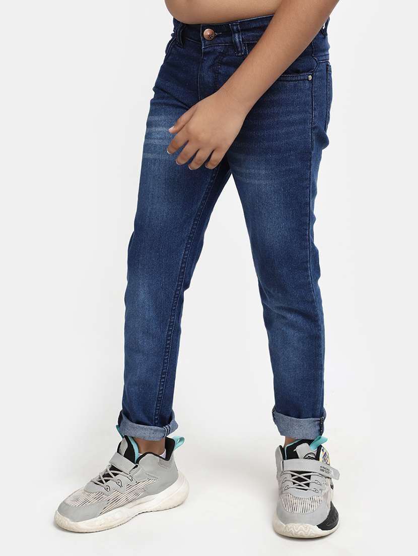 boy's plain skinny fit jeans - 20156137 -  Standard Image - 1