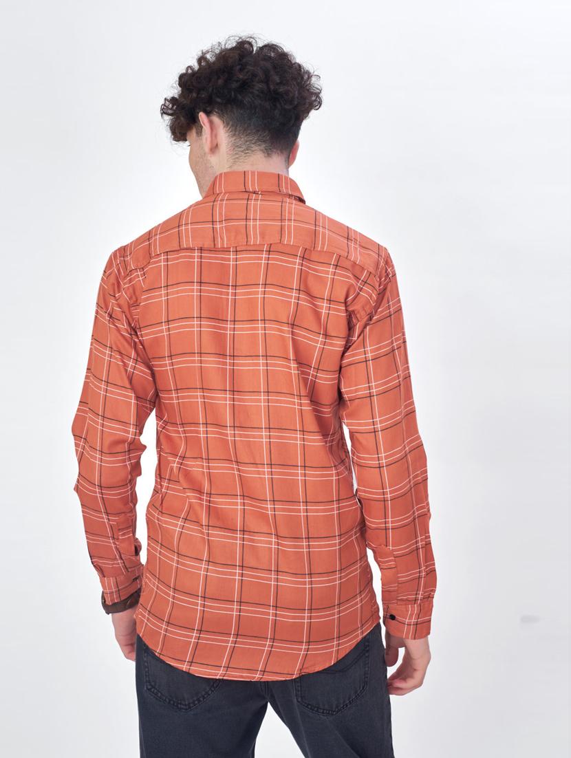 mens checks casual shirt - 20156462 - Standard Image - 4