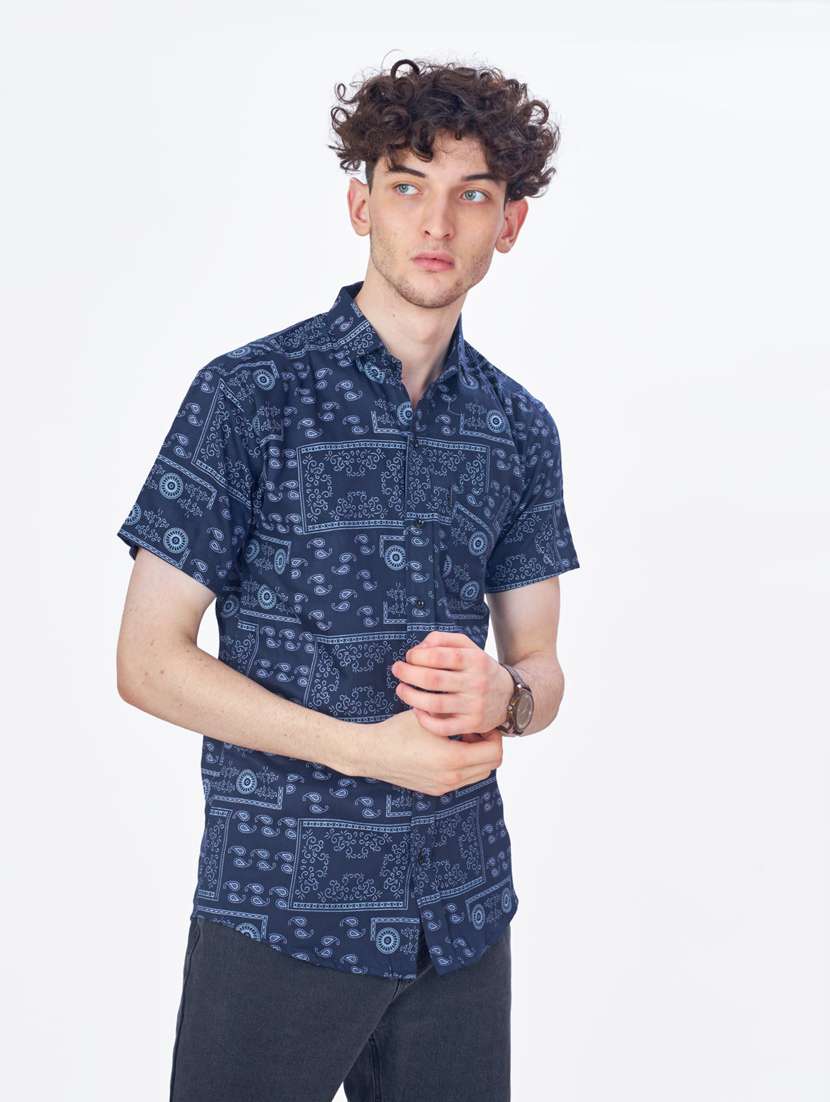 mens paisley casual shirt - 20156468 -  Standard Image - 1