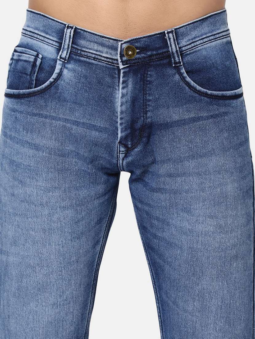 mens strsight fit plain jeans - 20157804 -  Standard Image - 4
