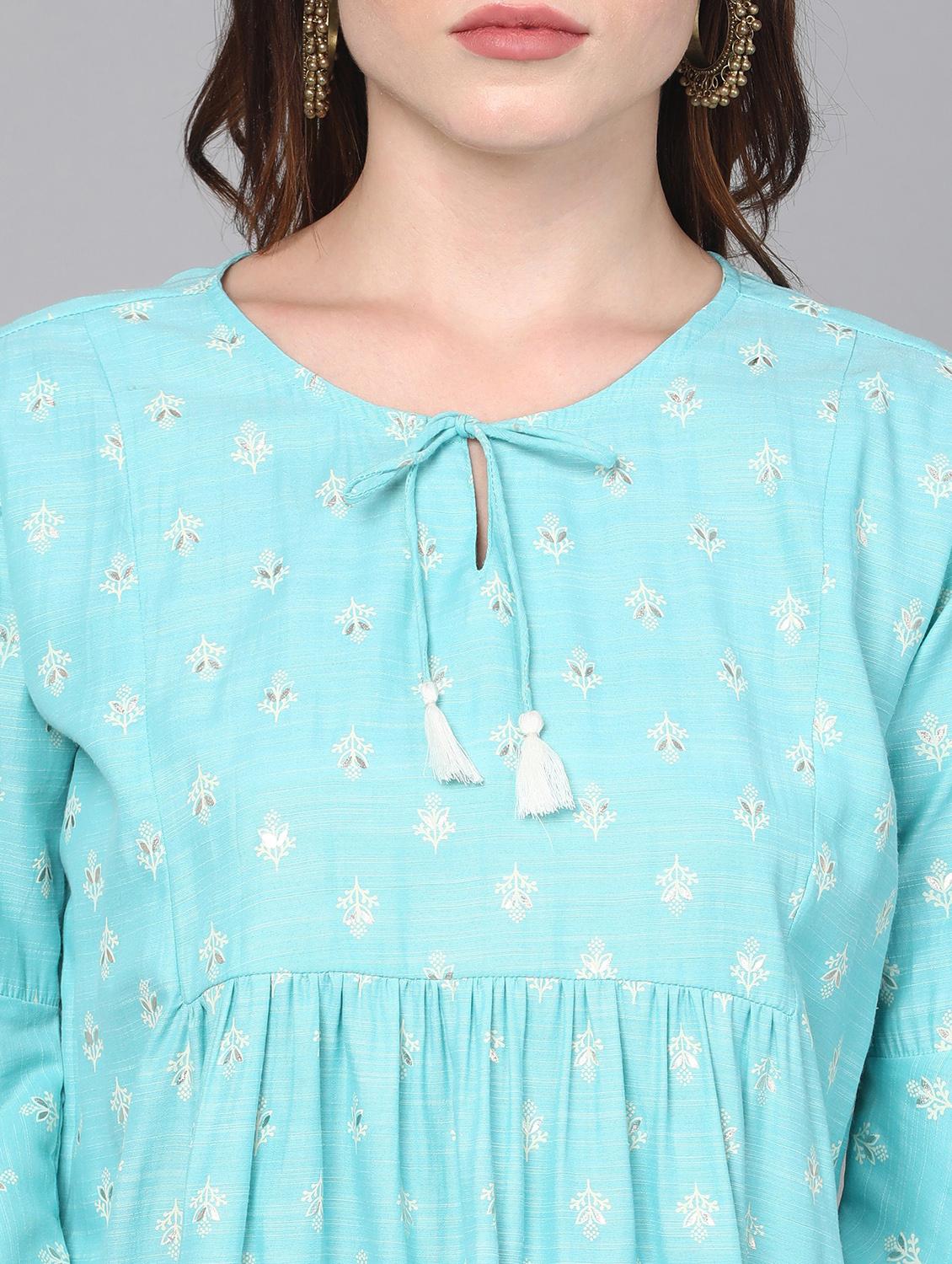 printed ethnic top & pant set - 20158061 - Standard Image - 4