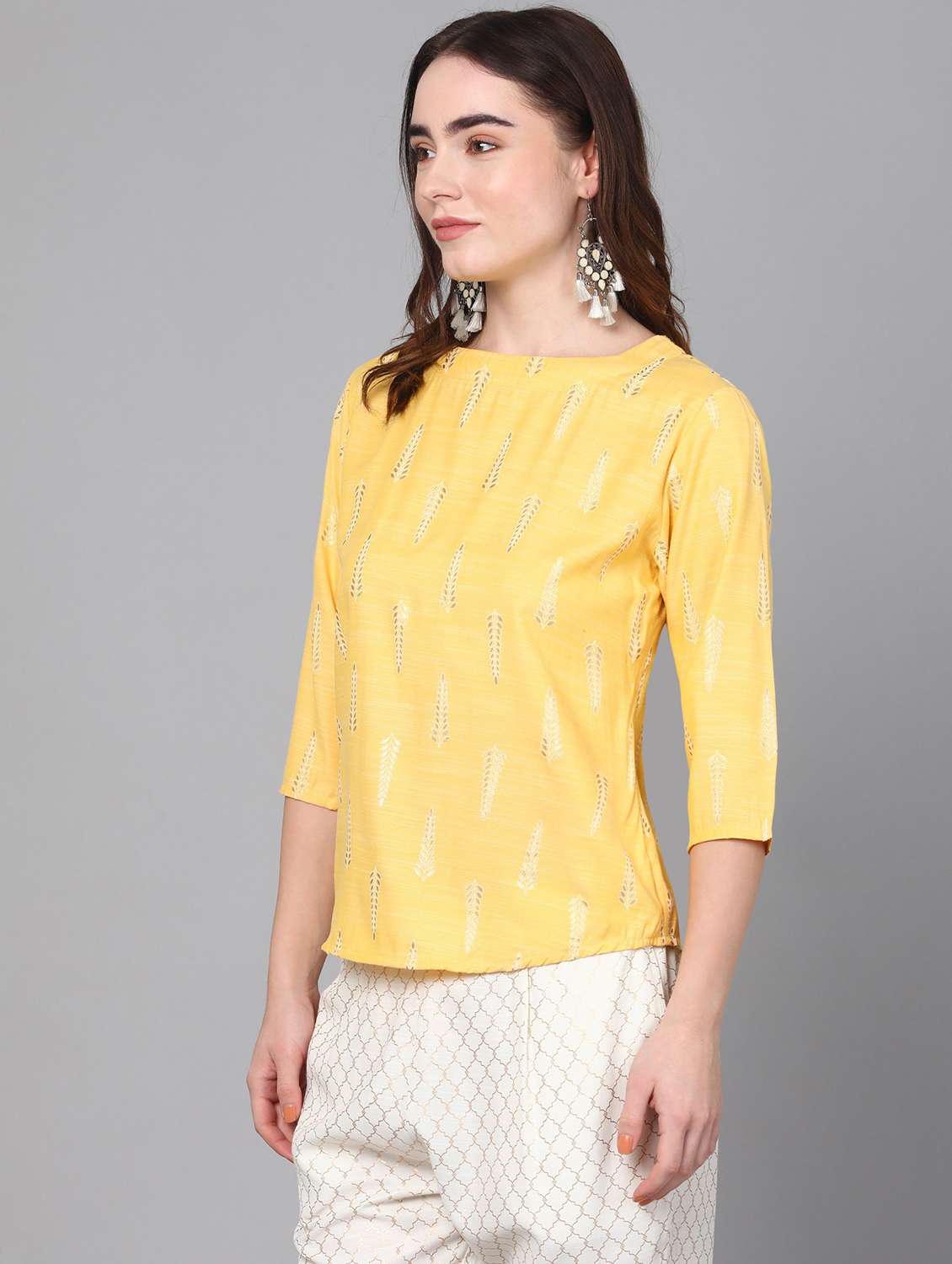 printed ethnic top & pant set