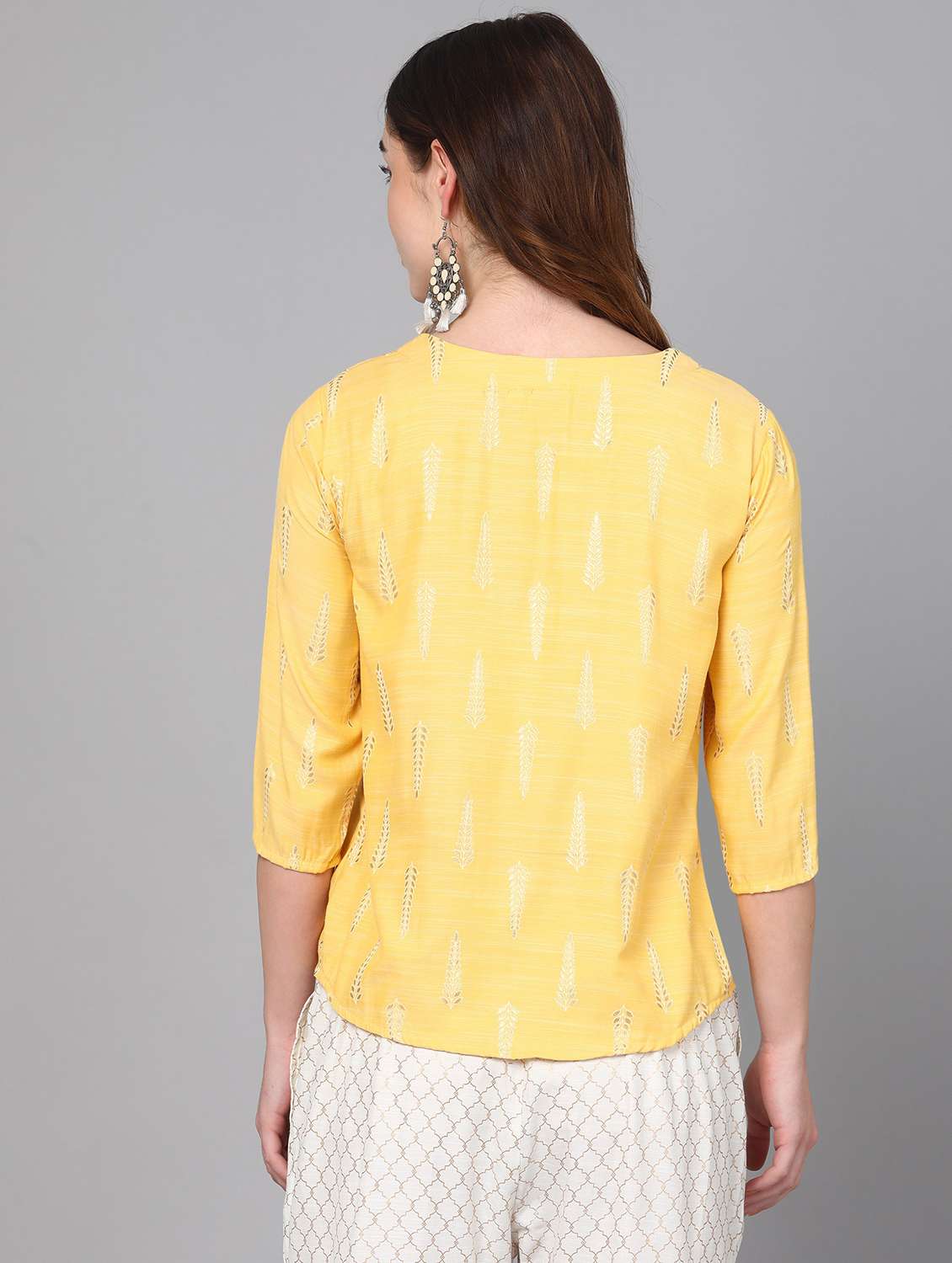 printed ethnic top & pant set - 20158062 -  Standard Image - 1