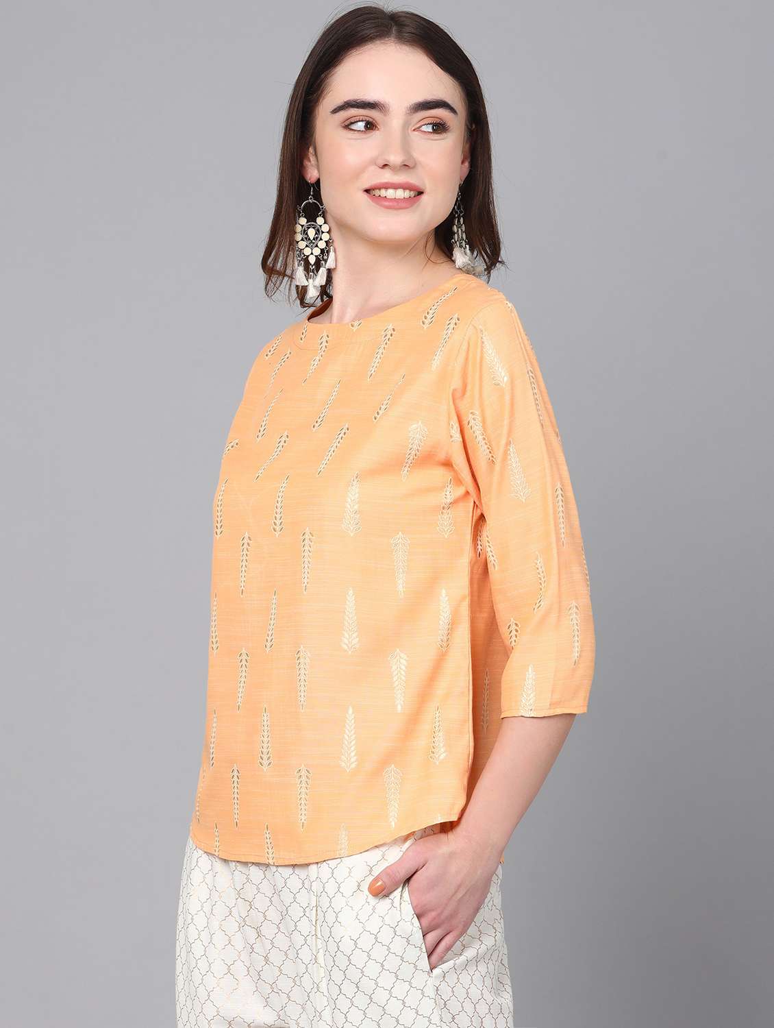 printed ethnic top & pant set