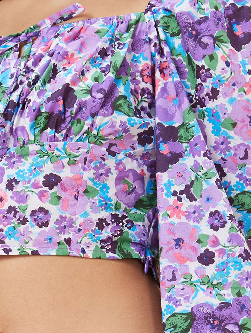 Women's Crop Square Neck Top - 20158152 -  Standard Image - 4
