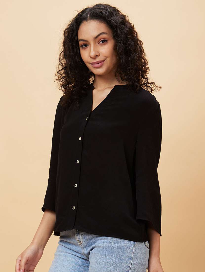women solid shirt - 20158157 -  Standard Image - 1