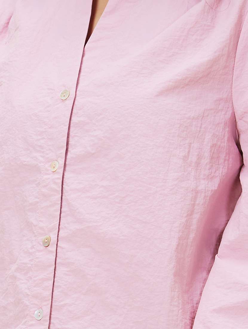 women's straight mandarin neck top - 20158158 -  Standard Image - 4