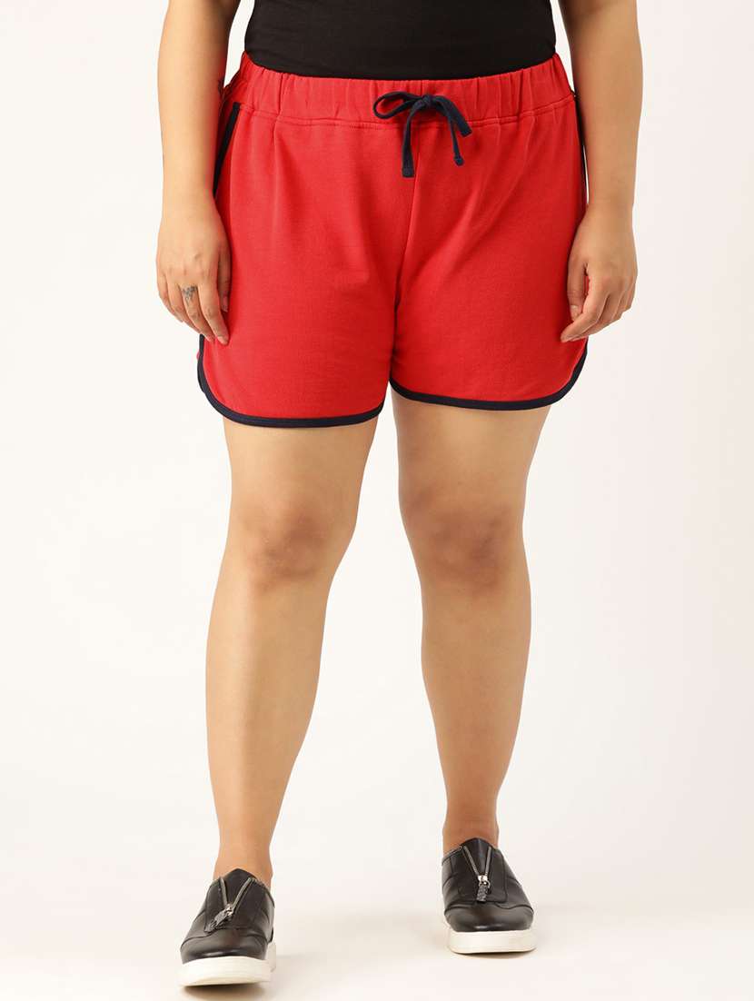 mid rise solid regular shorts