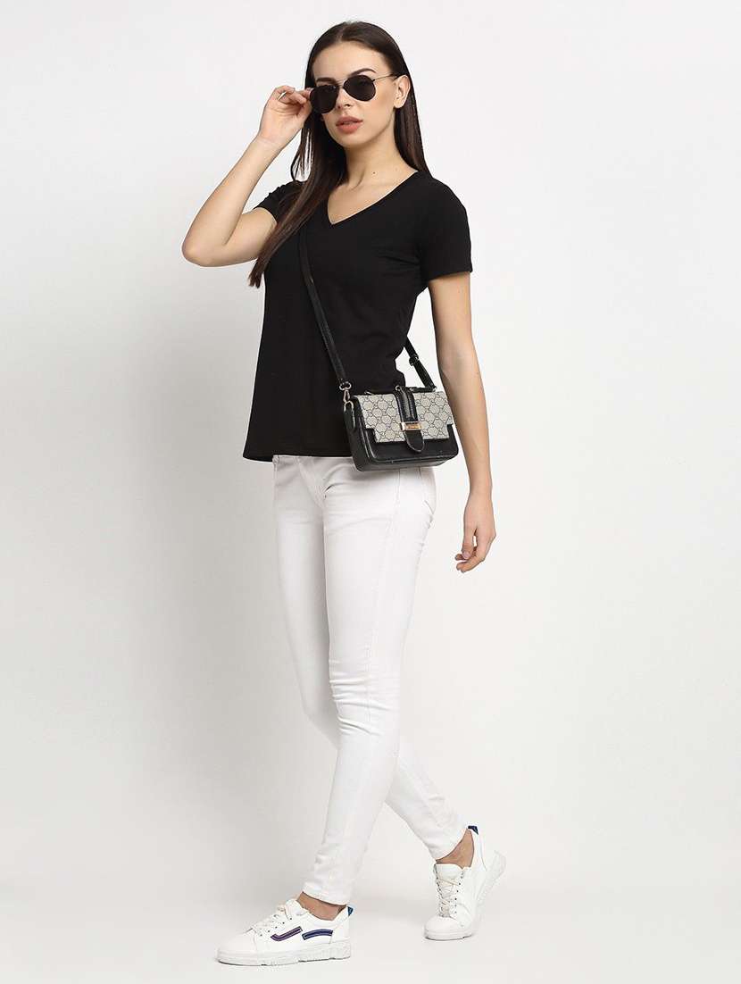 women's plain v neck t-shirt - 20159404 -  Standard Image - 4