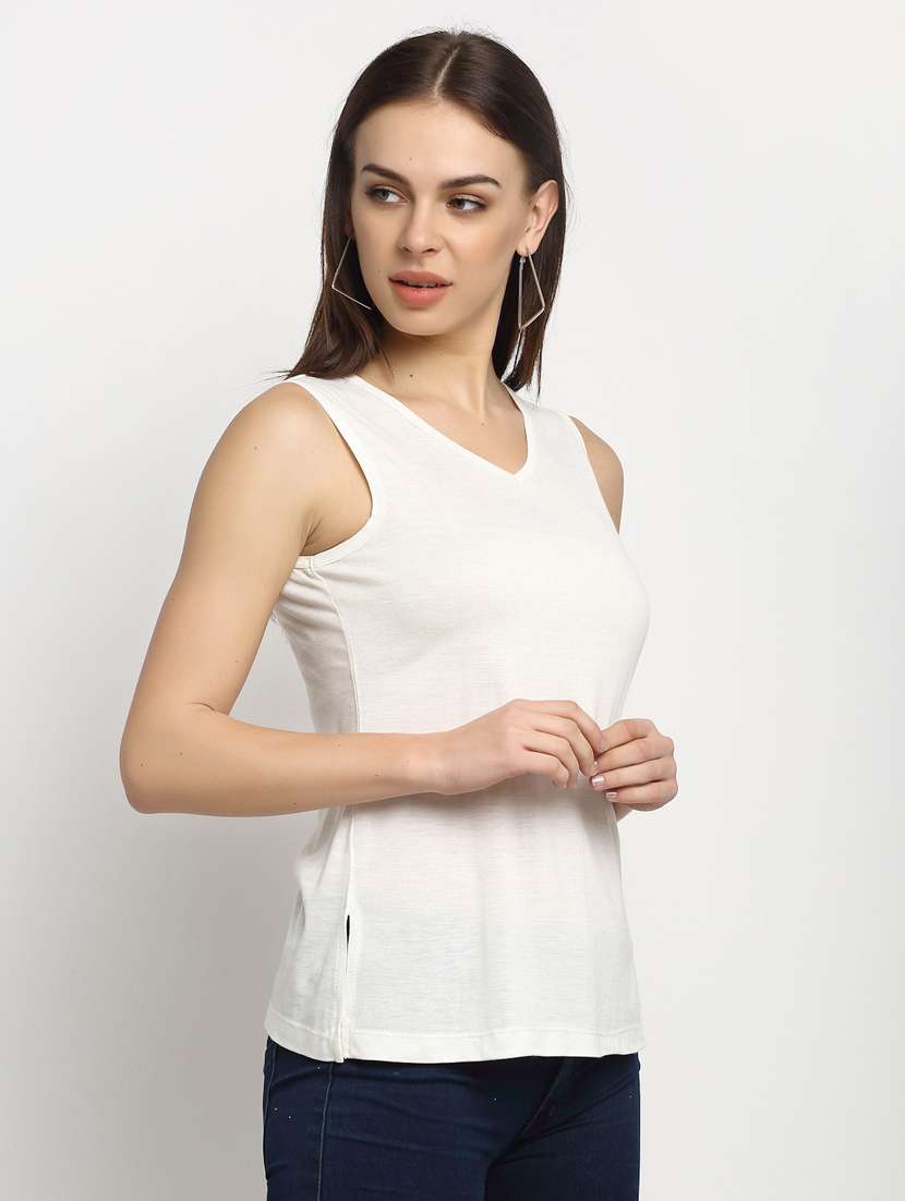 women's plain v neck t-shirt - 20159407 -  Standard Image - 1