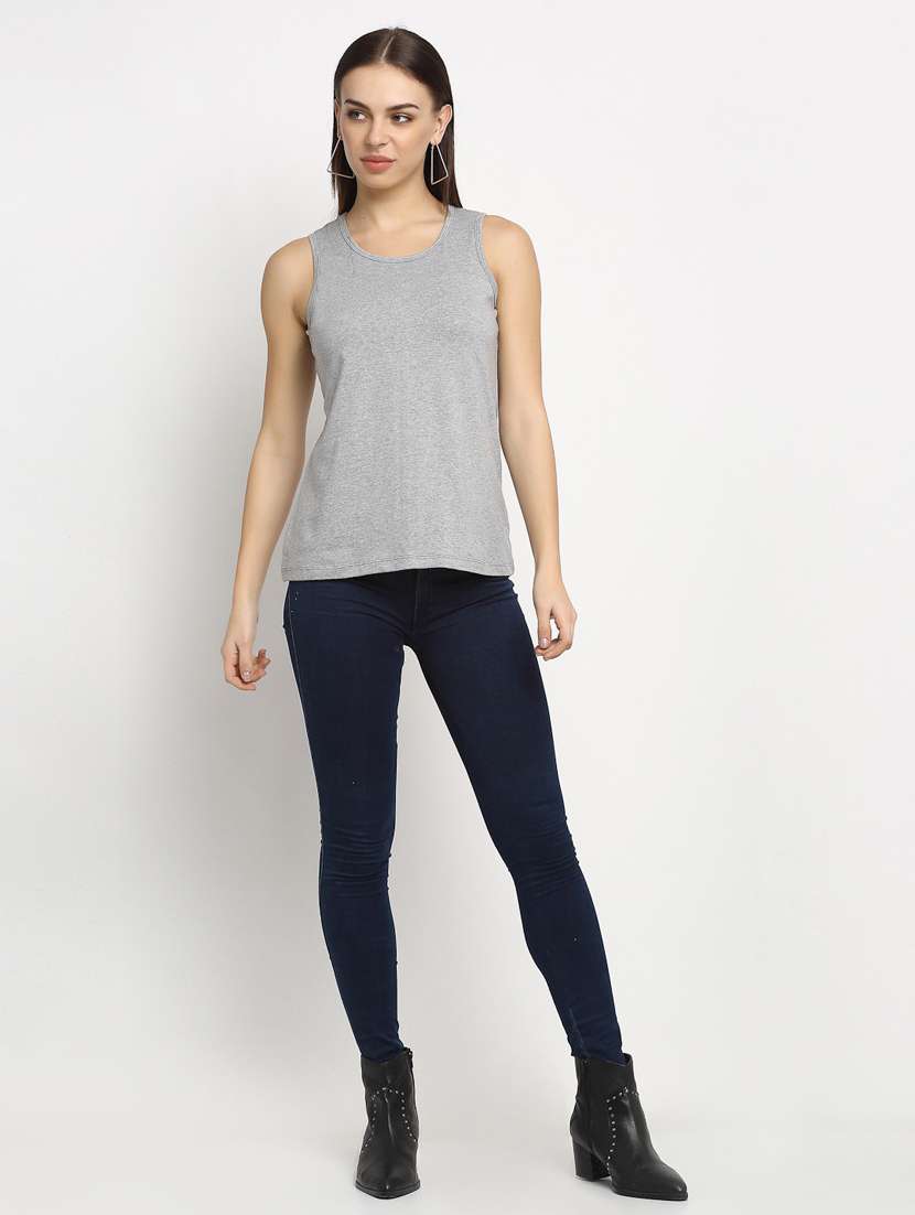 women's plain round neck t-shirt - 20159409 -  Standard Image - 4