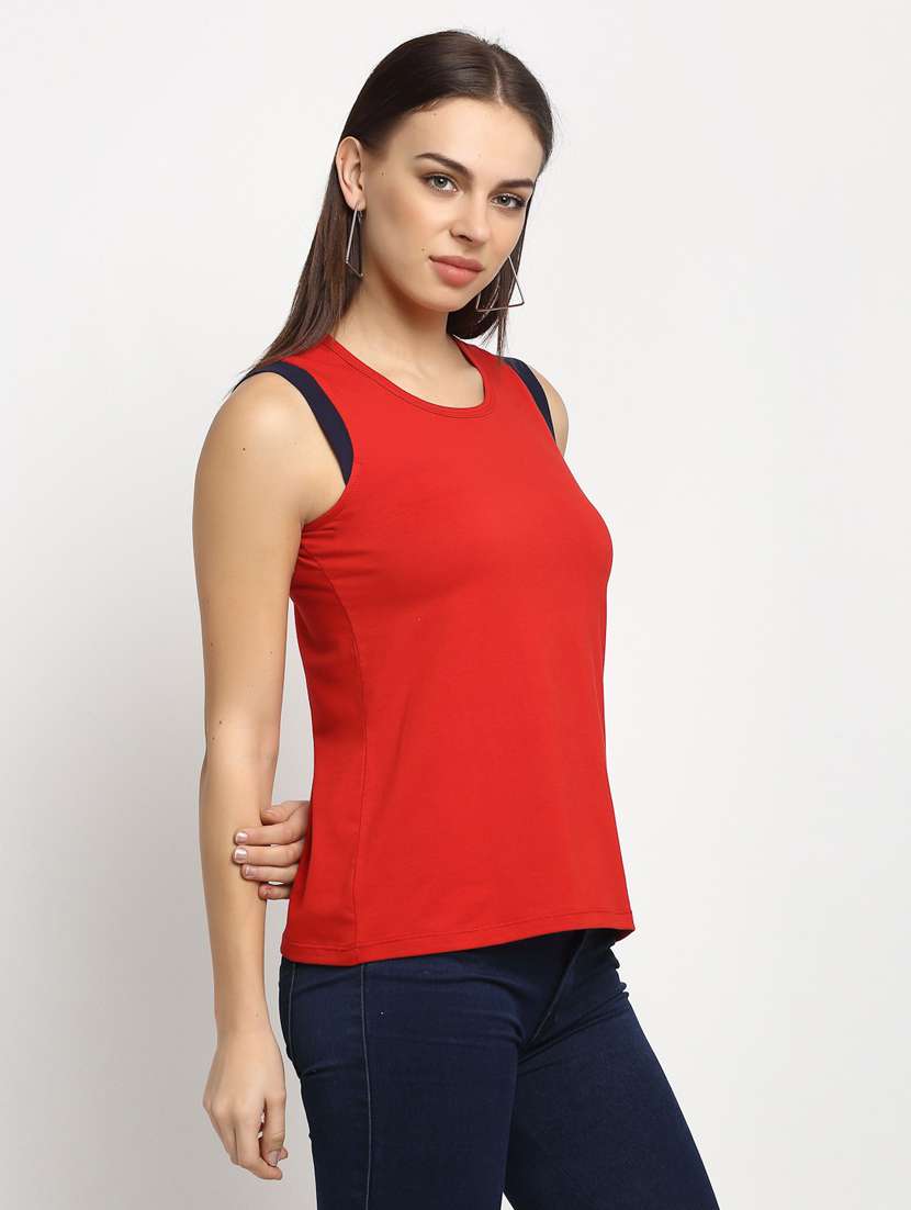women's plain round neck t-shirt - 20159411 -  Standard Image - 1