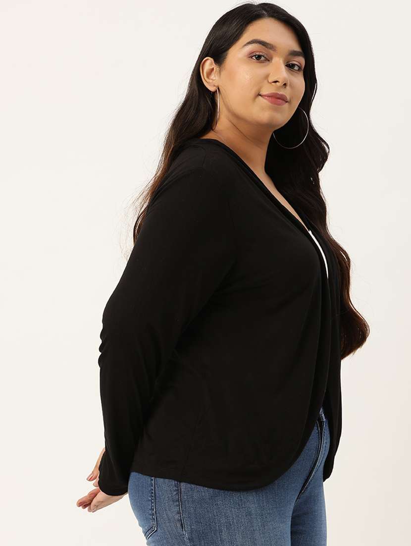black viscose shrug - 20159422 -  Standard Image - 1