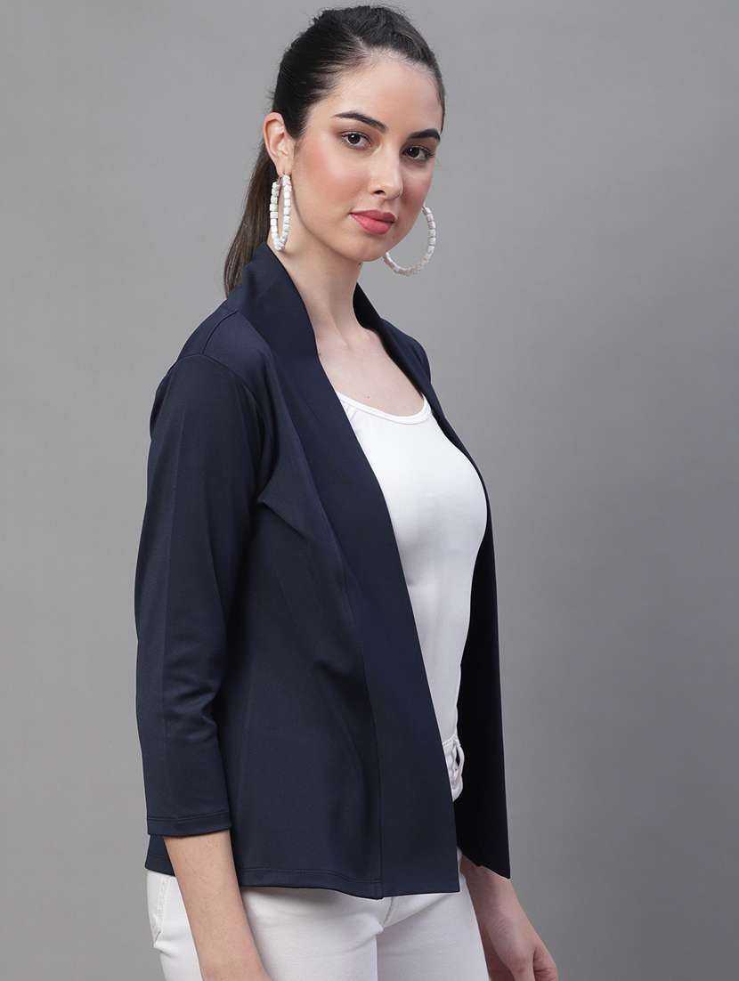 black cotton blend shrug - 20159480 -  Standard Image - 1