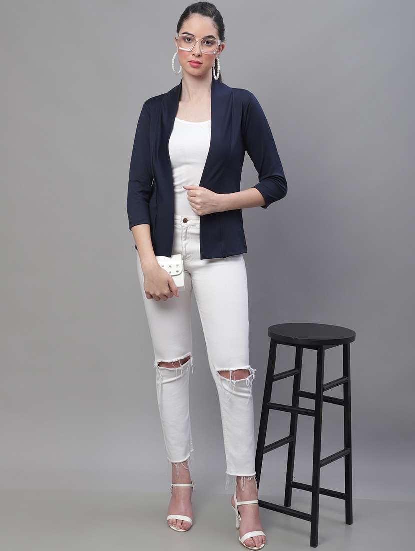 black cotton blend shrug - 20159480 -  Standard Image - 4