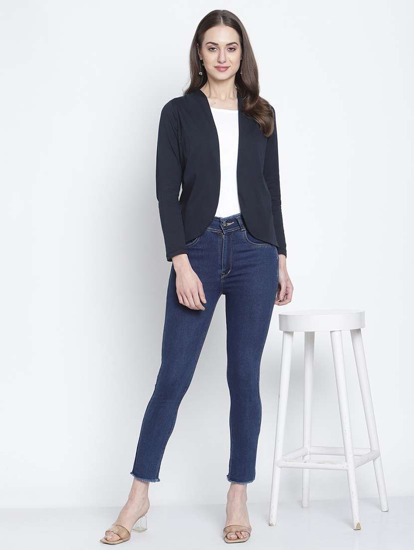 black cotton shrug - 20159590 -  Standard Image - 4