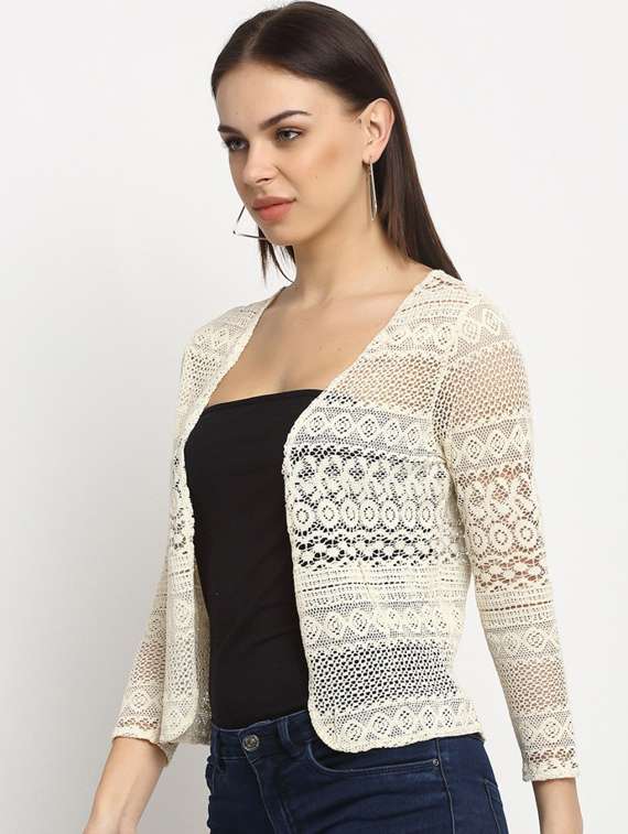white lace shrug - 20159622 -  Standard Image - 1