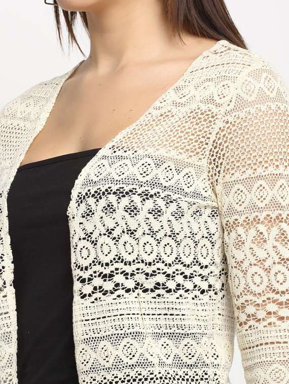 white lace shrug - 20159622 -  Standard Image - 4