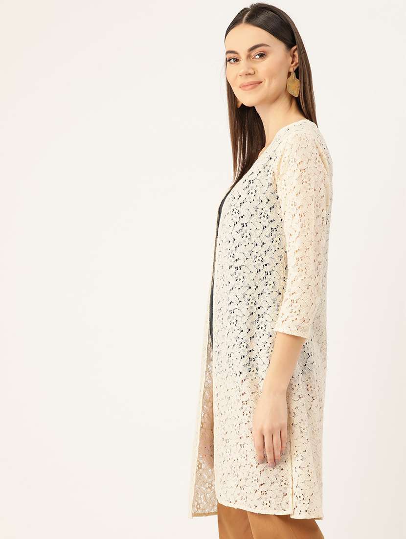 beige cotton blend shrug - 20159630 -  Standard Image - 1