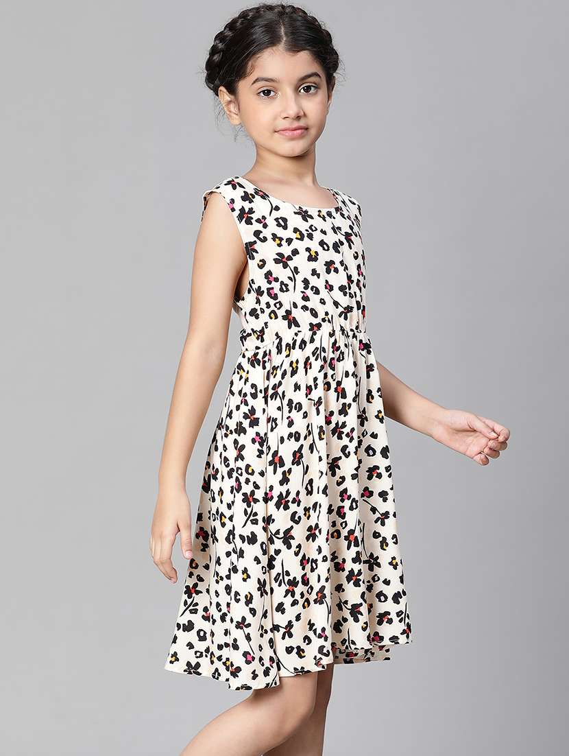 girls round neck sleeveless frock - 20159981 -  Standard Image - 1