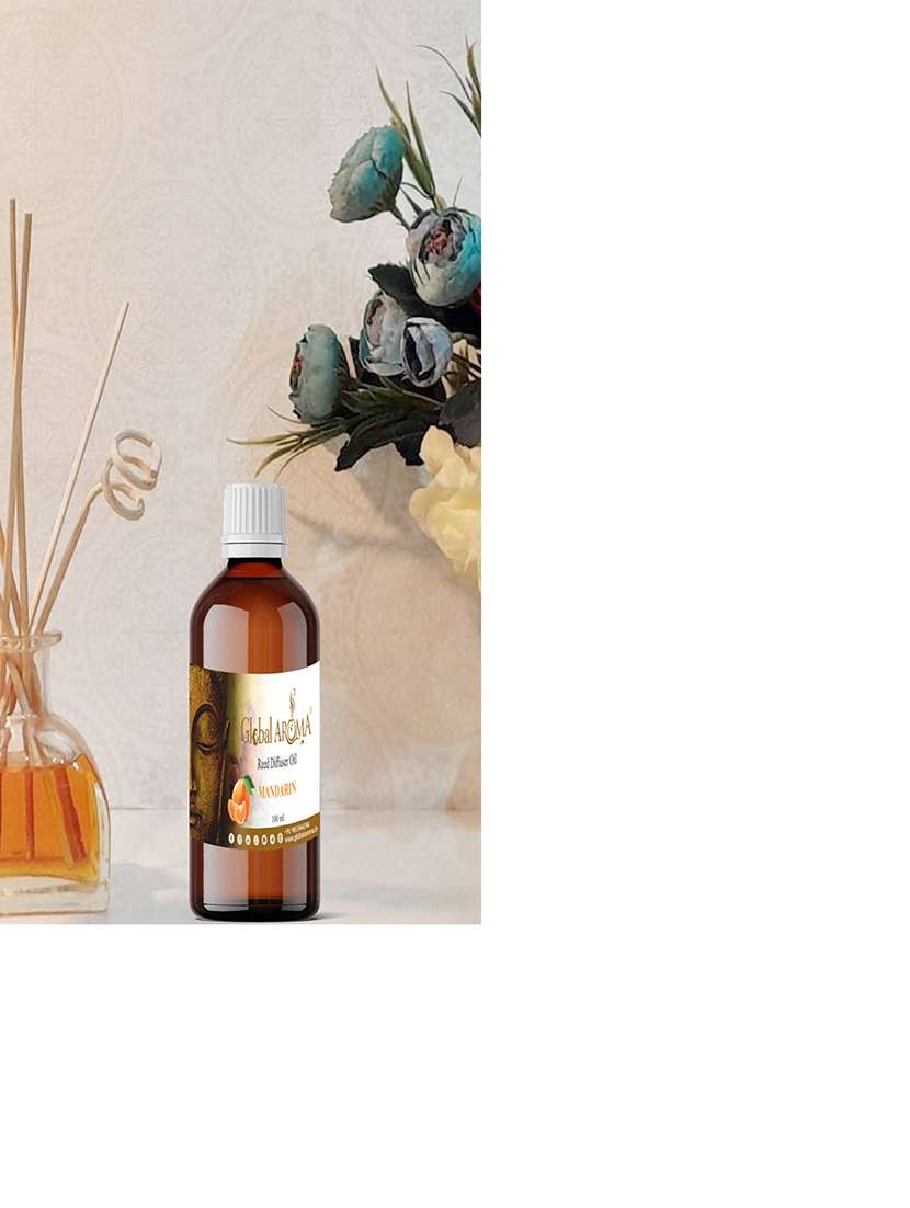 global aroma reed diffuser set with mandarin home fragrances, easy to use -100 ml - 20160034 -  Standard Image - 1