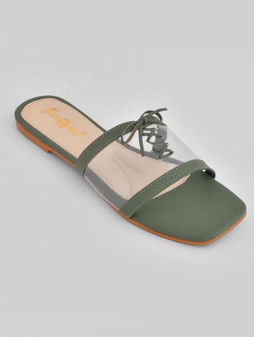 women solid slip on sandal - 20160136 - Standard Image - 0