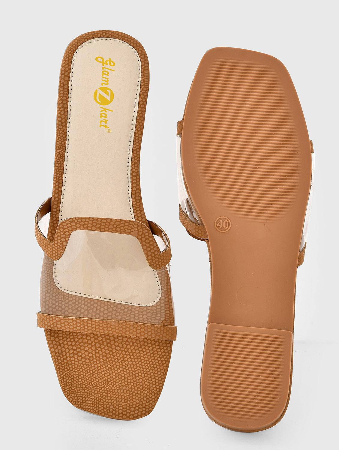 women solid slip on sandal - 20160146 - Standard Image - 4