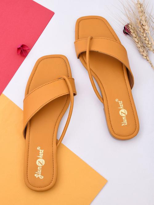 women solid slip on sandal - 20160152 - Standard Image - 0