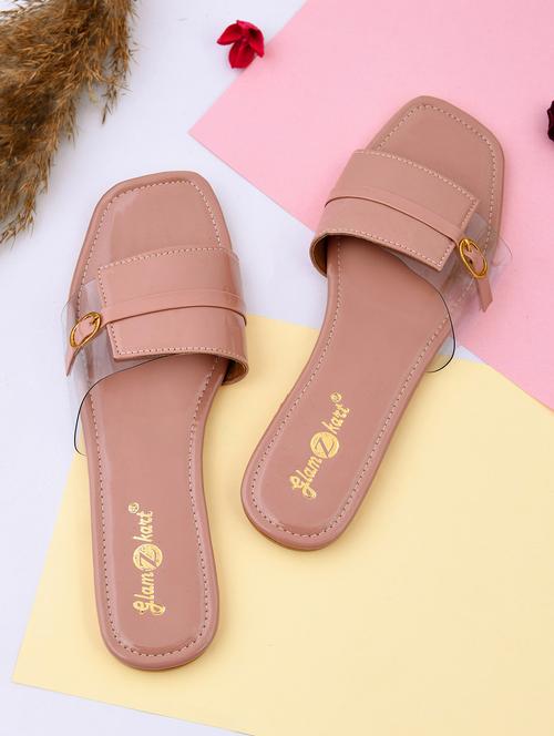 women solid slip on sandal - 20160153 -  Standard Image - 0