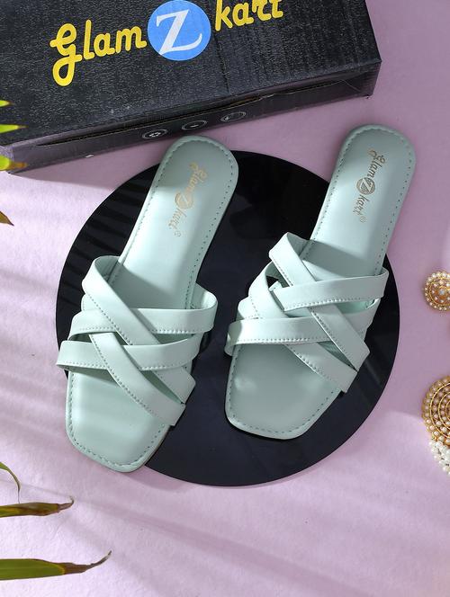 women solid slip on sandal - 20160216 - Standard Image - 0